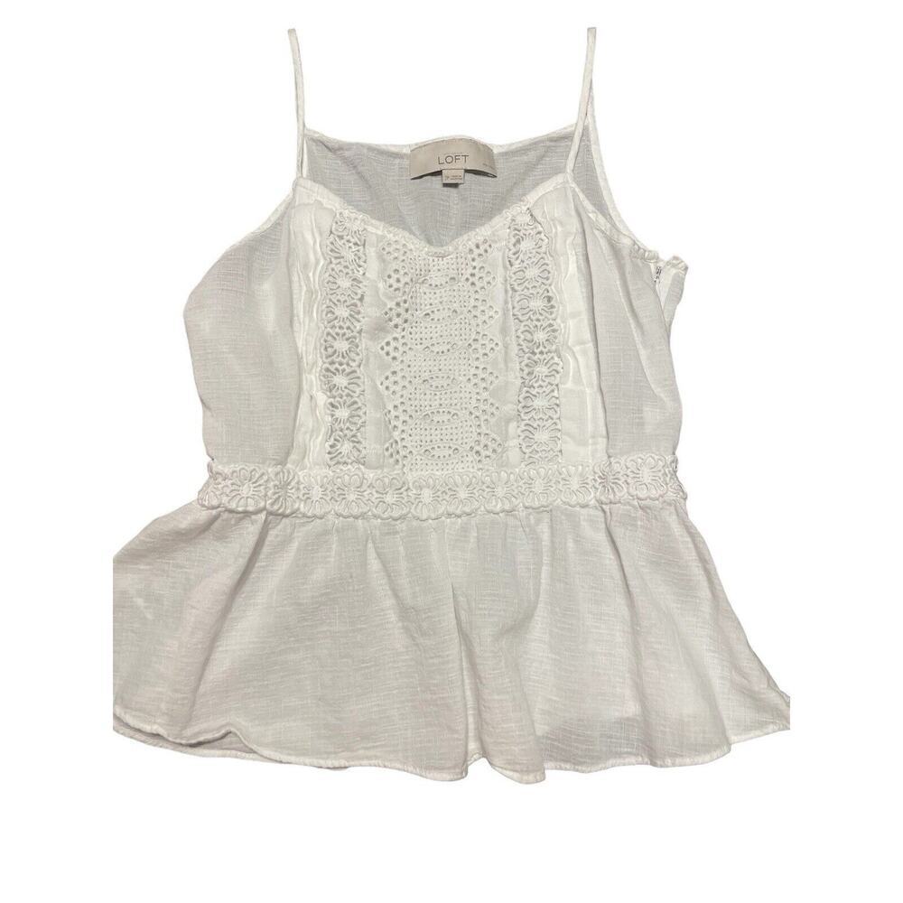 Ann Taylor Loft Tank Top Size 2P White